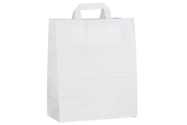 HANDLE WHITE PAPER BAG MEDIUM